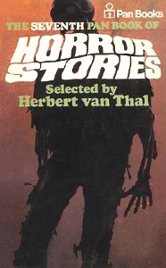 Skeletal figure on the cover of the 7th Pan Book of Horror.